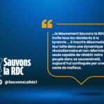 Le Mouvement « Sauvons la RDC » rejette l’ordonnance sur le Dialogue national et appelle à une dynamique révolutionnaire